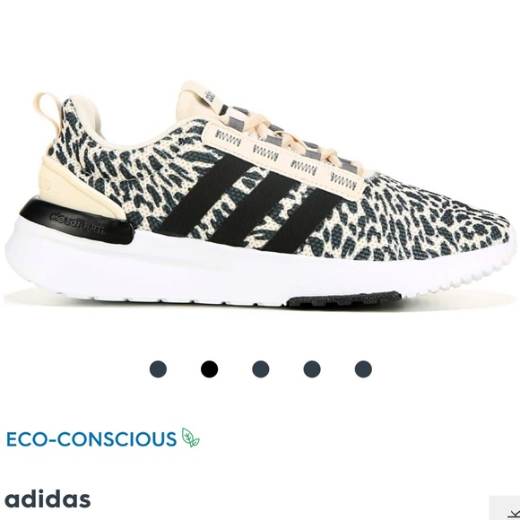 adidas Other - Adidas Black & Cream Leopard Racer TR21 Sneakers